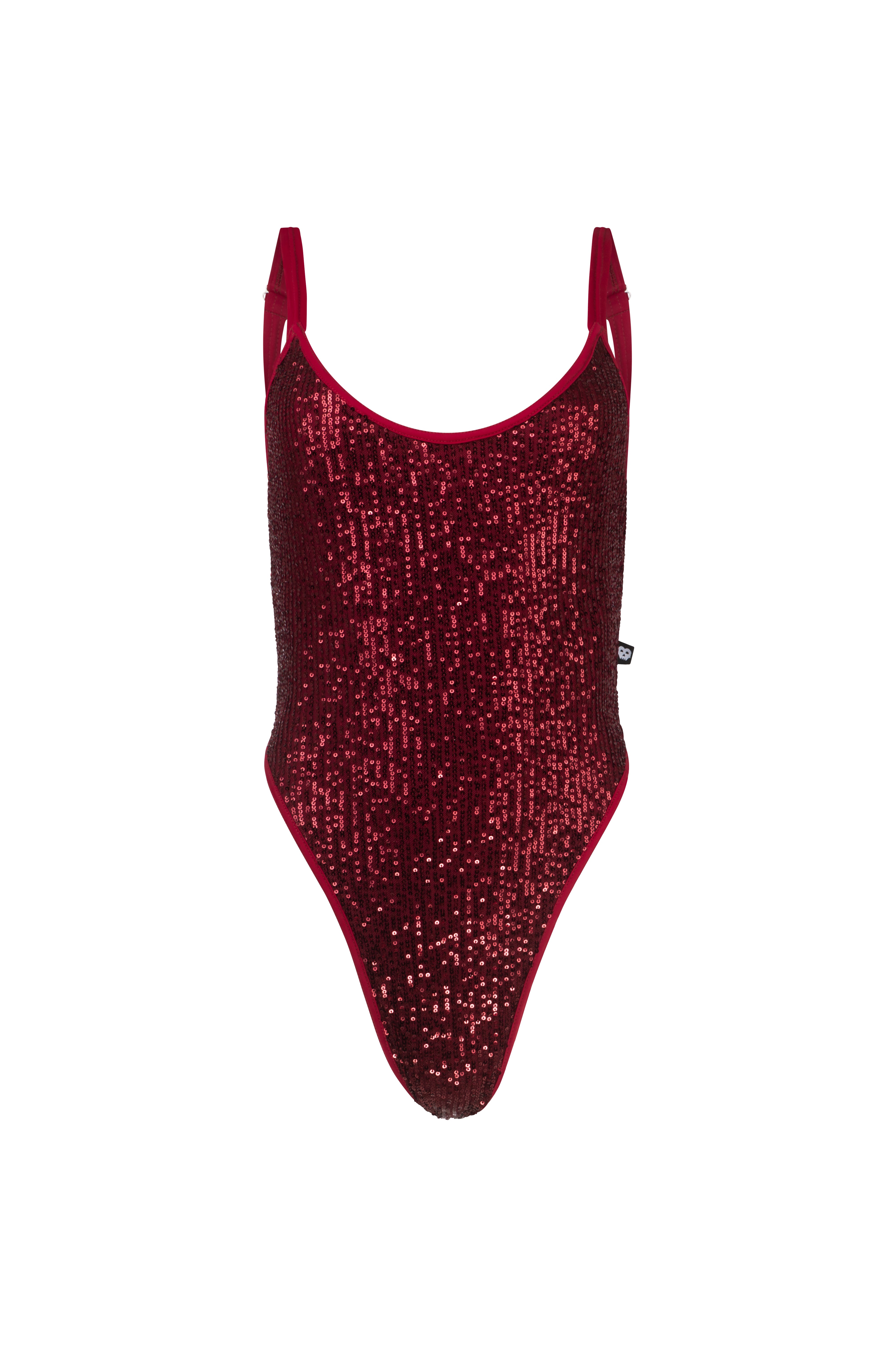 Afrodite x Backbone dark red sequin bodysuit – Backbone Polewear