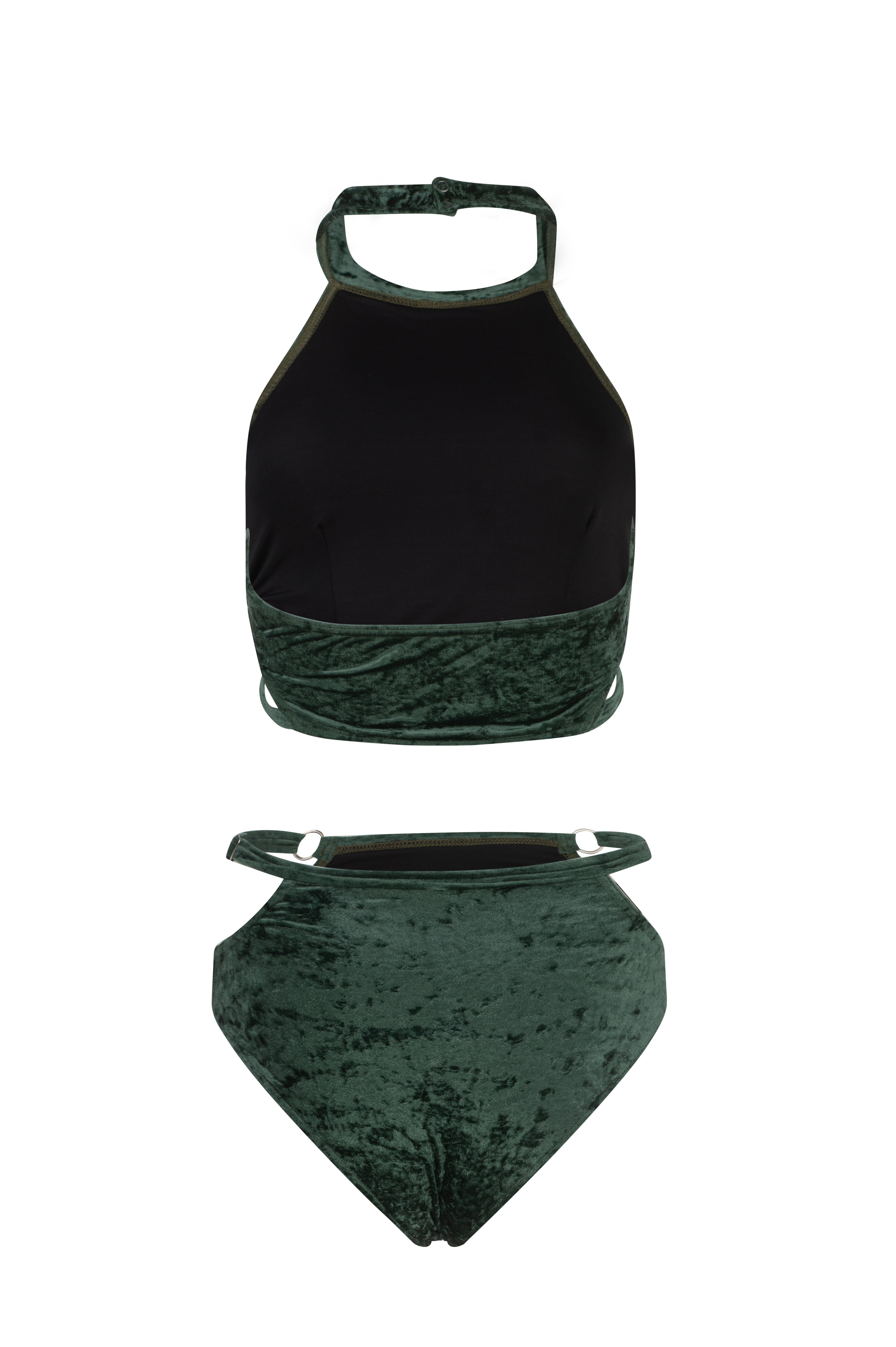 Cybele green velvet pole top