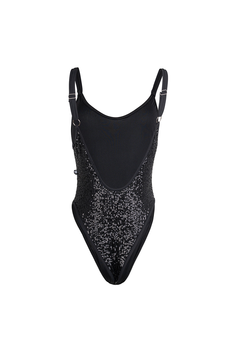 Afrodite x Backbone black sequin bodysuit