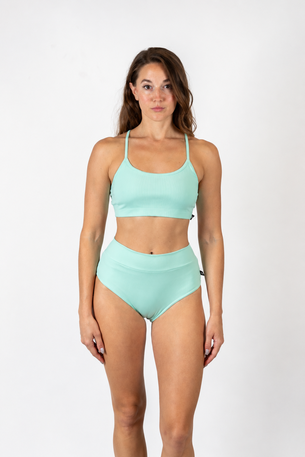 Toni mint ribbed shorts